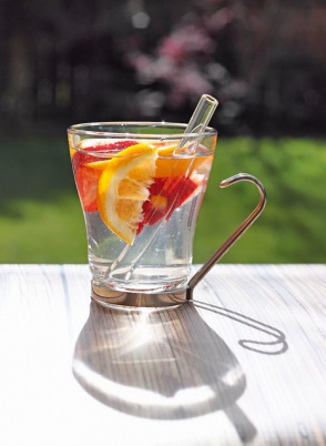 Infused Water with a Shorty Straw
