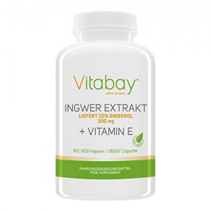 Ingwer Extrakt - 300 mg plus Vitamin E - 180 Vegi Kapseln 