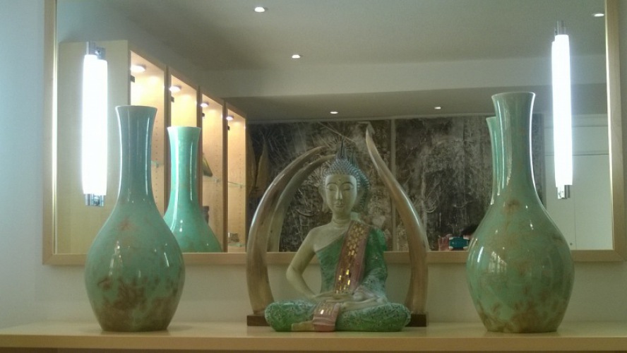 Hotel HUBERTUS: Buddha im Wellnessbereich
