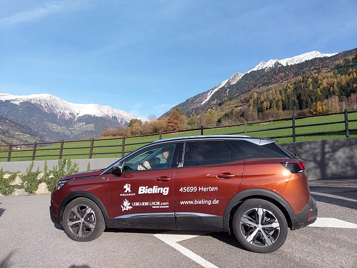 Heute haben wir mit dem Peugeot 3008 unser letzte Ziel erreicht - St. Leonhard in Südtirol.