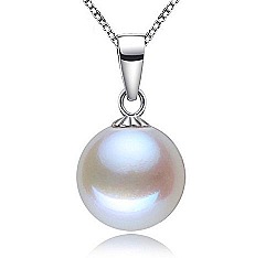 Kim Johanson Damen Perlenkette 925 Sterling Silber Süßwasser Perle Anhänger & Kette inkl. Geschenkverpackung 