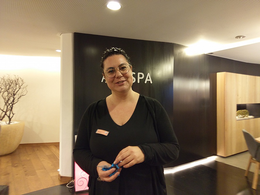 DolceVita Hotel Lindenhof: freundliche Mitarbeiterin des SPA-Bereichs