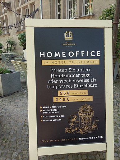 Hotel Oderberger Berlin: Homeoffice @ Hotel Oderberger - während der Coronaphase