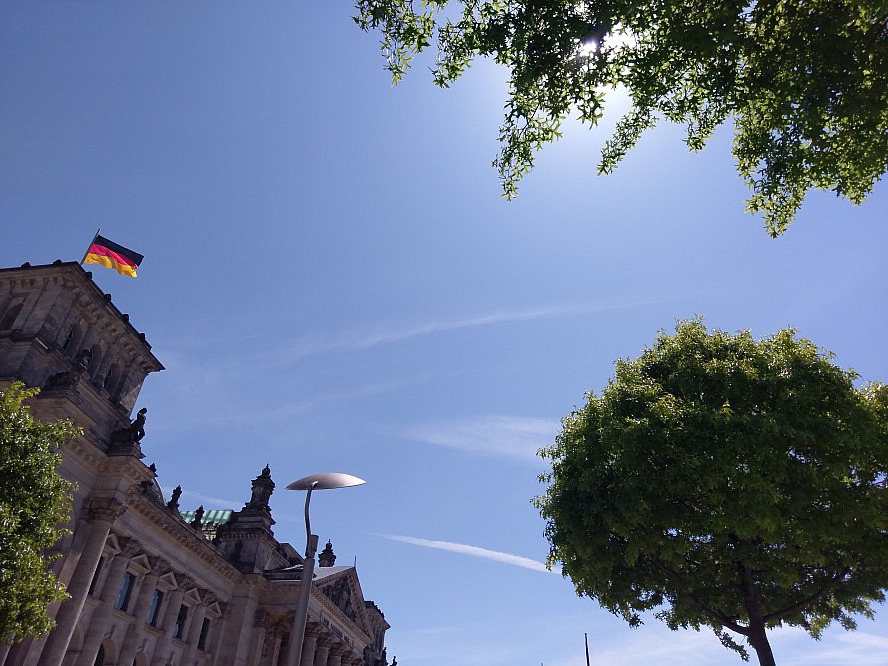 Hotel Oderberger Berlin: noch ein Blick auf den Bundestag