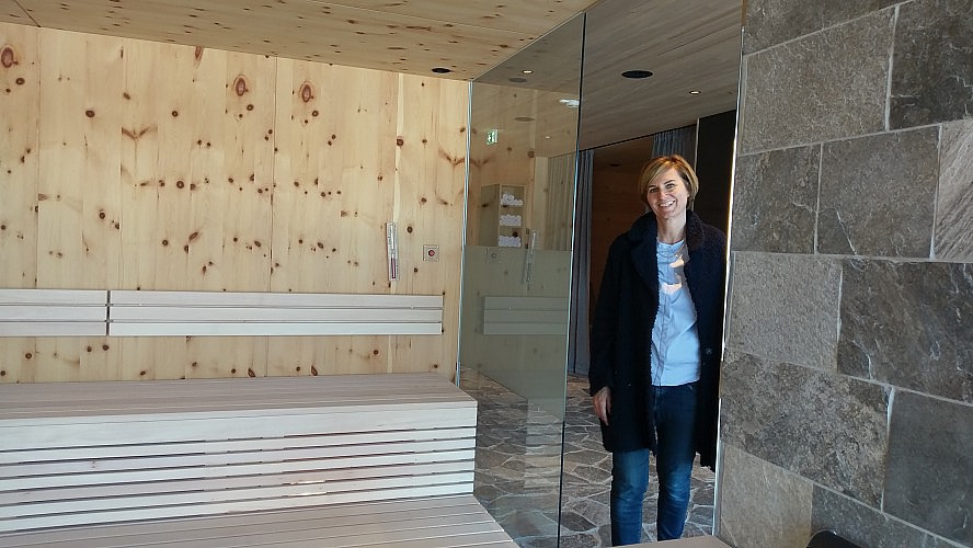 Fuchsegg Eco Lodge: Im Untergeschoss stehen sowohl eine finnische Sauna als auch eine Bio-Zirbensauna zu Nutzung bereit