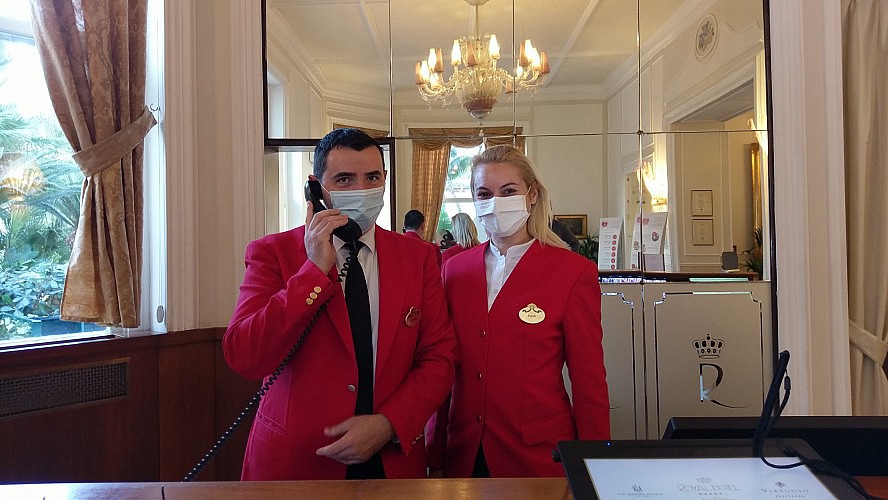 Royal Hotel Sanremo: die Hotelleitung hat sich wirksame Hygienekonzepte überlegt und vorbildlich umgesetzt