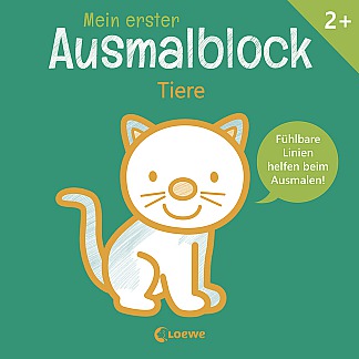 Mein erster Ausmalblock - Tiere Fühlbare Linien helfen beim Ausmalen! - Malblock für Kinder ab 2 Jahre