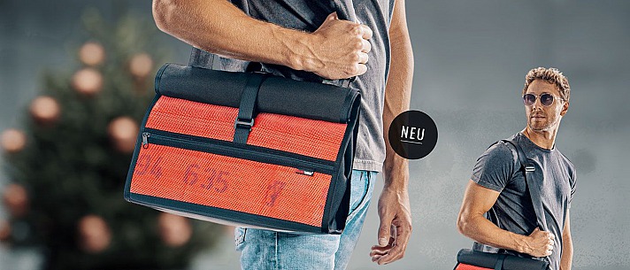 Brandheiße Neuheit: Rolltop-Tasche Ed aus Feuerwehrschlauch!