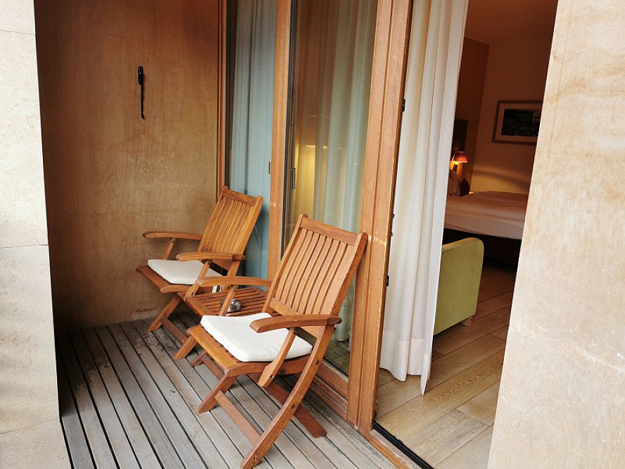 Hotel Therme Meran: unser schöner kleiner Balkon -  der Ausblick machts