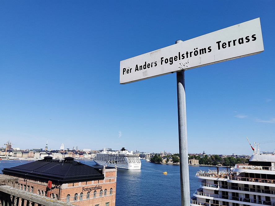 WORLD VOYAGER: Blick auf Stockholm -  Blick von der Per Anders Fogelströms Terrasse