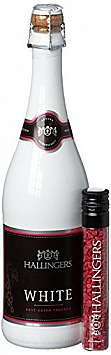 Hallingers White Sekt Rosé Extra trocken 2012 mit kandierte Rosen (1 x 0.75 l) 