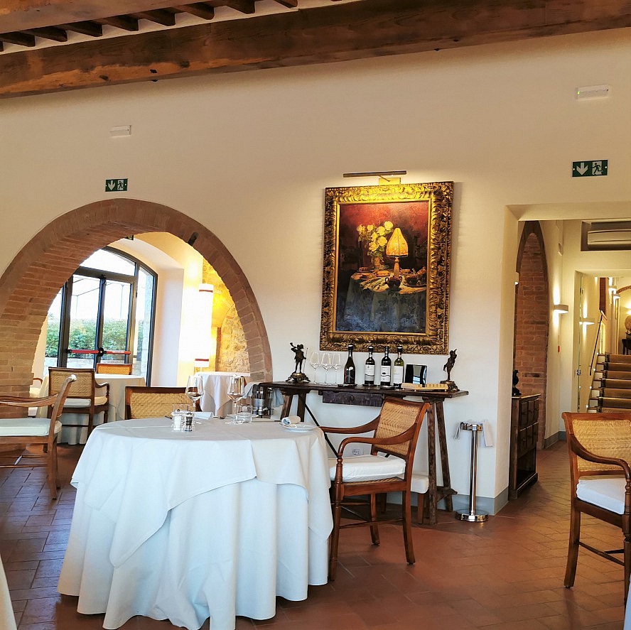 Osteria Il Tuscanico at The Club House: Wunderbarer Blick in das Restaurant