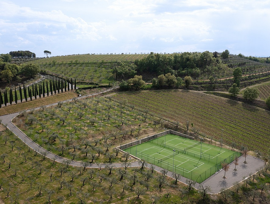 The Club House of Fontanelle Estate Brand: Tennis Court