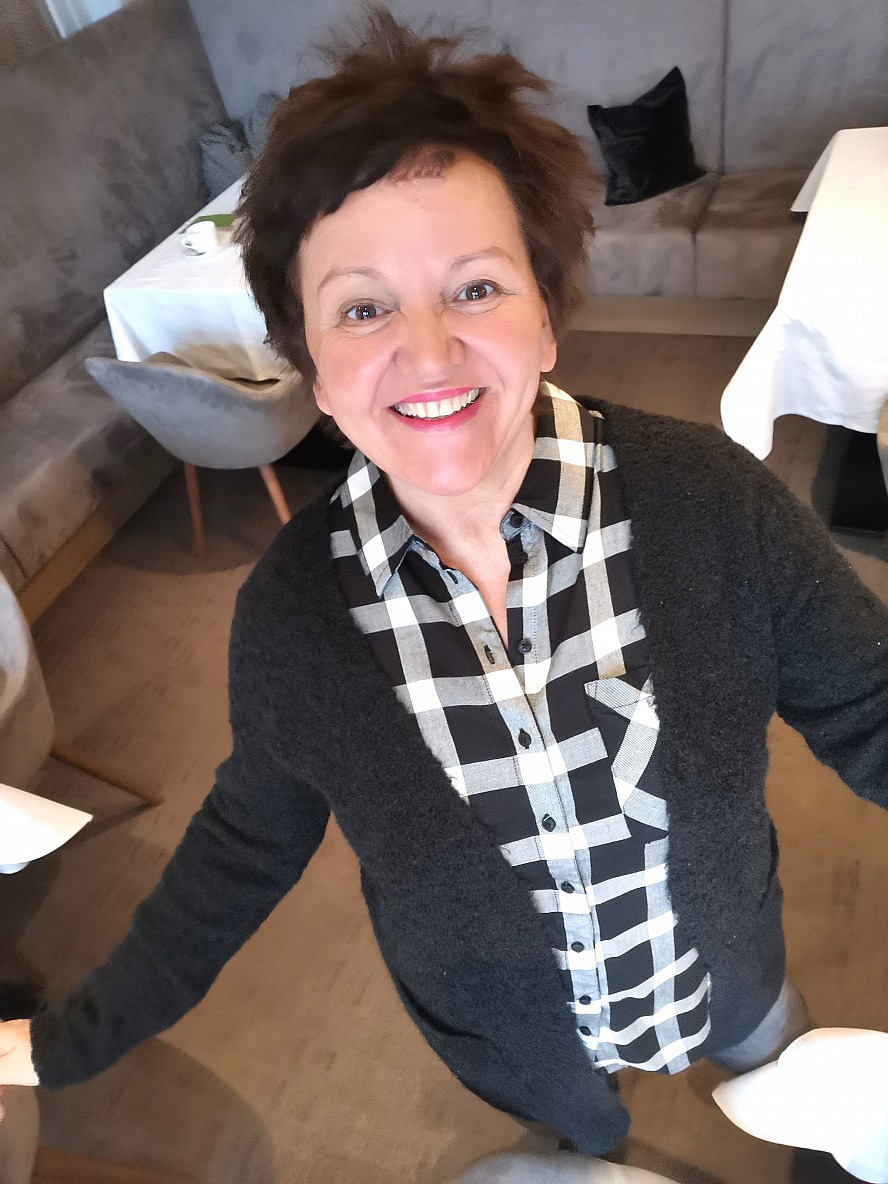 Hotel Lindenwirt: Annette Maria freut sich auf unseren ersten Abend