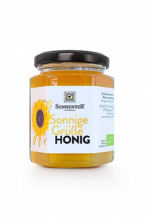 Sonnige Grüße® Honig Bio-Sonnenblumen-Blütencremehonig